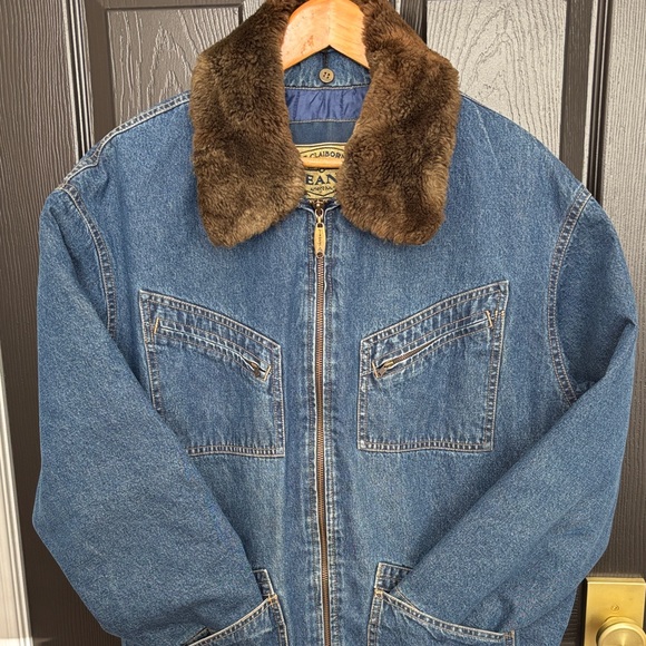 Liz Claiborne Jackets & Blazers - Vintage Liz Claiborne Jeans Denim Jacket with Faux Fur Collar